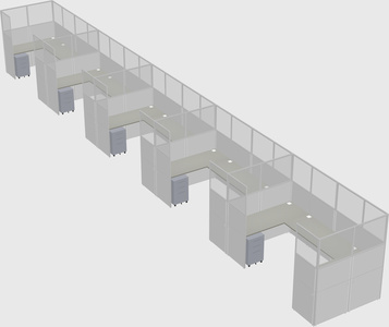U-shaped cubicle