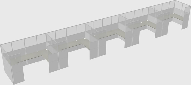 U-shaped cubicle
