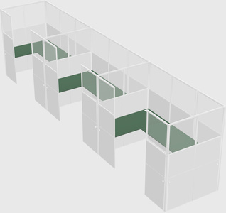 U-shaped cubicle