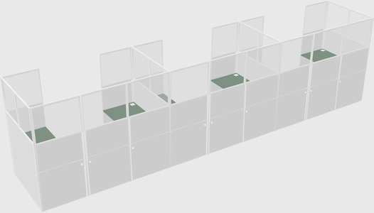 U-shaped cubicle