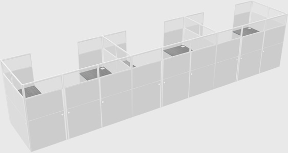 U-shaped cubicle