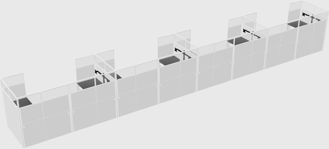 U-shaped cubicle
