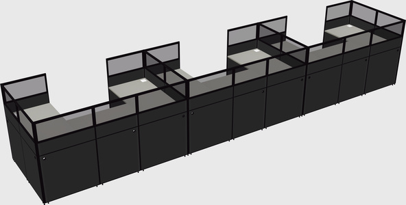 U-shaped cubicle