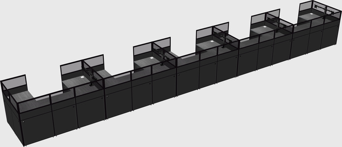 U-shaped cubicle