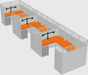 U-shaped cubicle