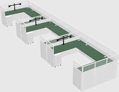 U-shaped cubicle