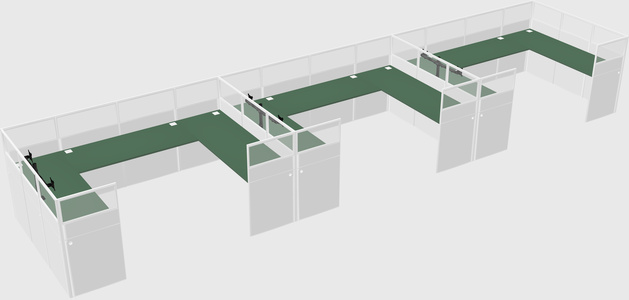 U-shaped cubicle