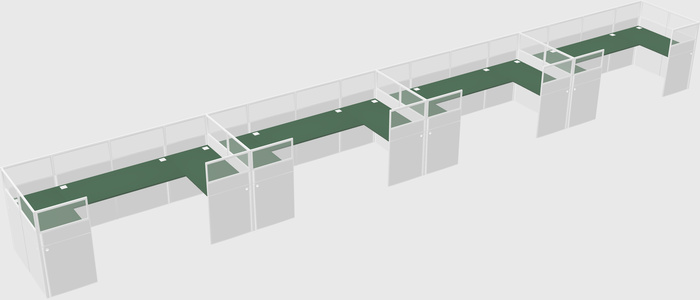U-shaped cubicle