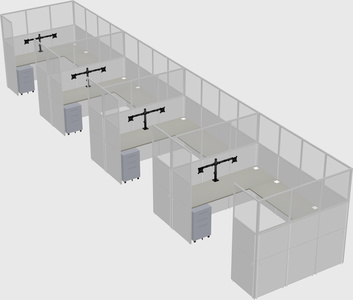U-shaped cubicle