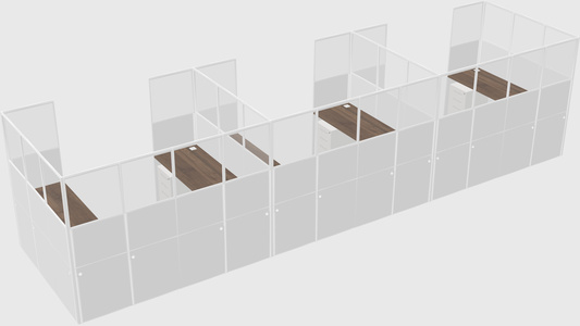 U-shaped cubicle