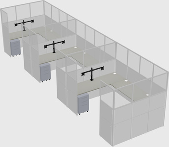 U-shaped cubicle