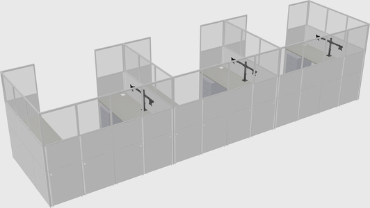 U-shaped cubicle