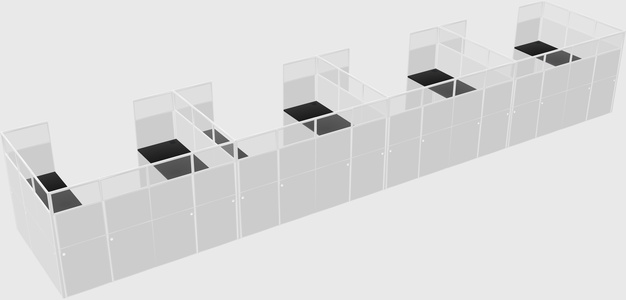 U-shaped cubicle