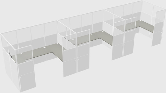 U-shaped cubicle