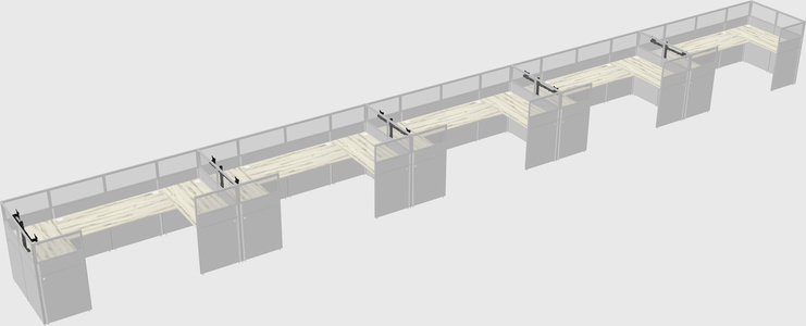 U-shaped cubicle