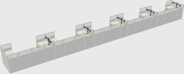 U-shaped cubicle