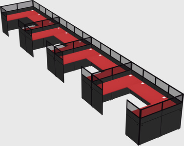 U-shaped cubicle