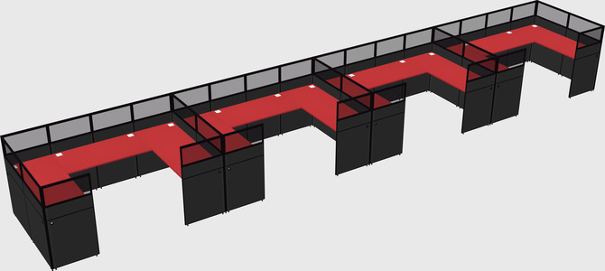 U-shaped cubicle