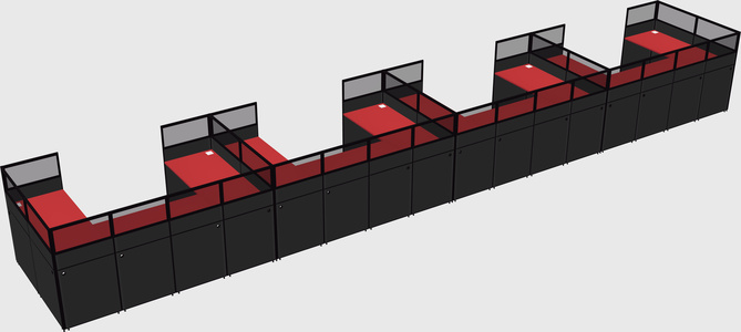 U-shaped cubicle