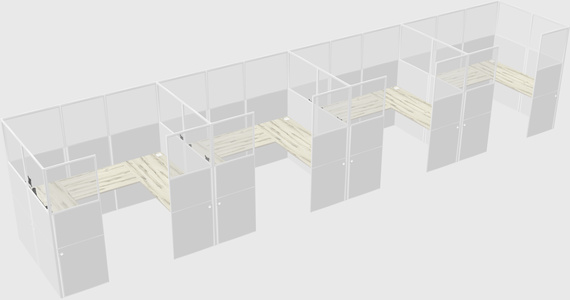 Cabine en u
