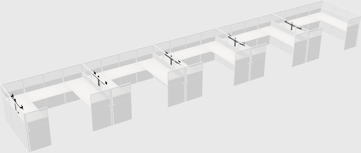 U-shaped cubicle