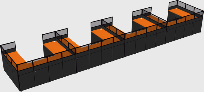 Cabine en u