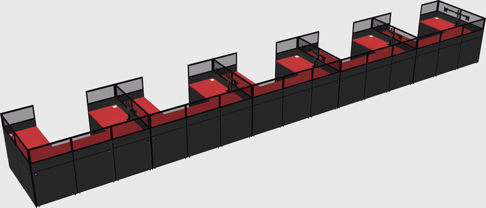 U-shaped cubicle