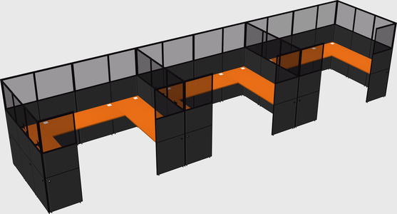 U-shaped cubicle