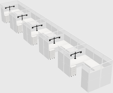 U-shaped cubicle