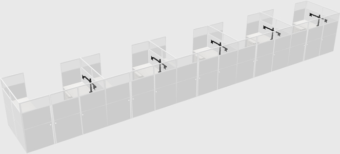 U-shaped cubicle