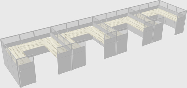 Cabine en u