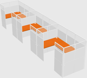 U-shaped cubicle