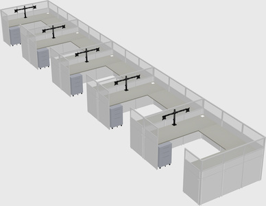 U-shaped cubicle