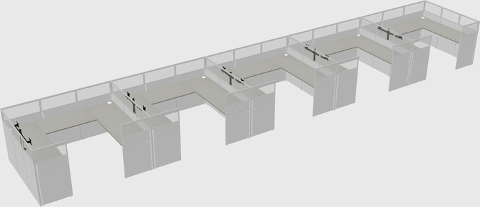 U-shaped cubicle