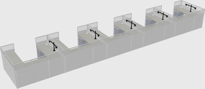U-shaped cubicle