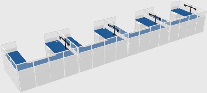 U-shaped cubicle