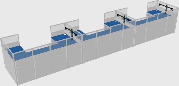 Cabine en u