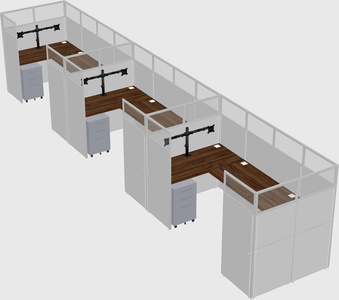 U-shaped cubicle
