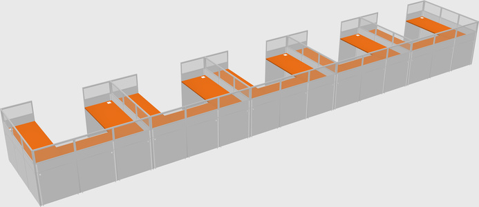 U-shaped cubicle