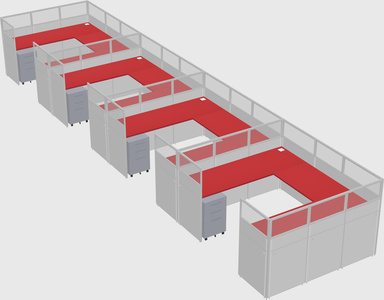 U-shaped cubicle