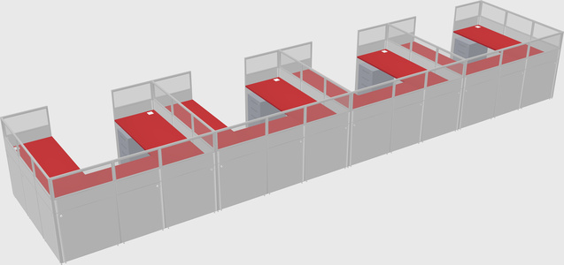 U-shaped cubicle