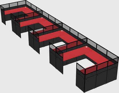 U-shaped cubicle