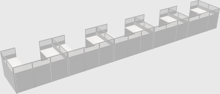 Cabine en u