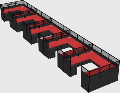 U-shaped cubicle