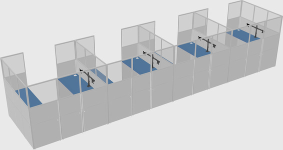 U-shaped cubicle