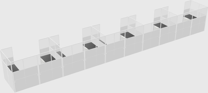 U-shaped cubicle