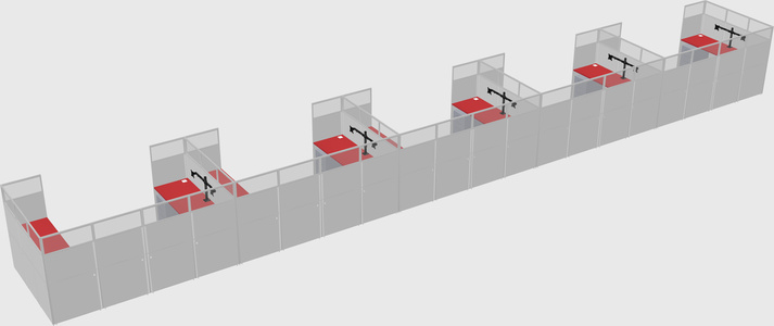 U-shaped cubicle
