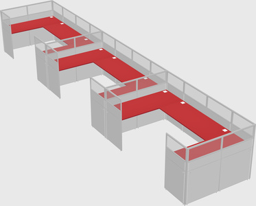 U-shaped cubicle