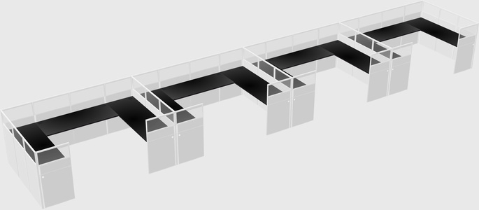 U-shaped cubicle