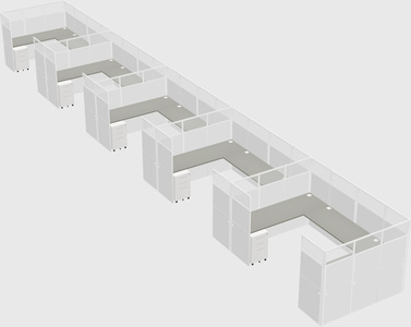 U-shaped cubicle